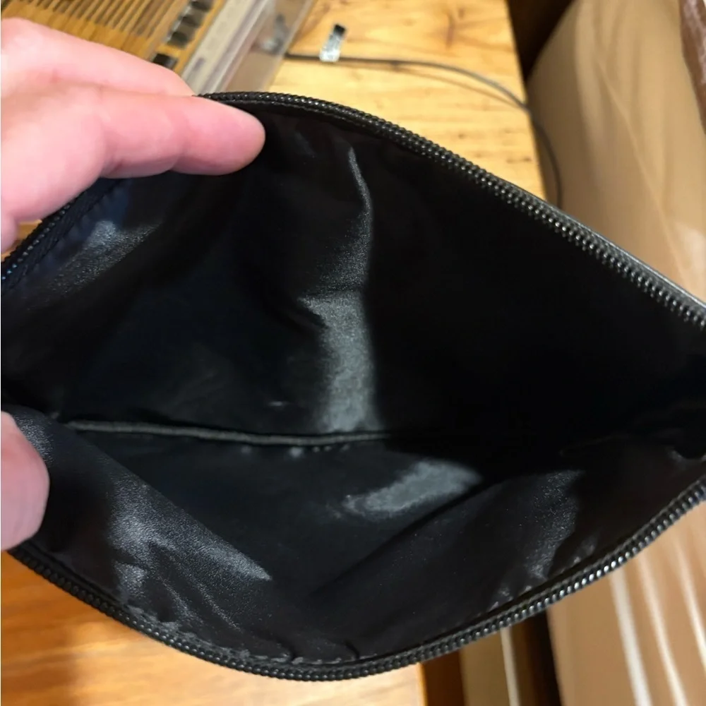 Victoria's Secret Black Cosmetic Bag Sleek Design